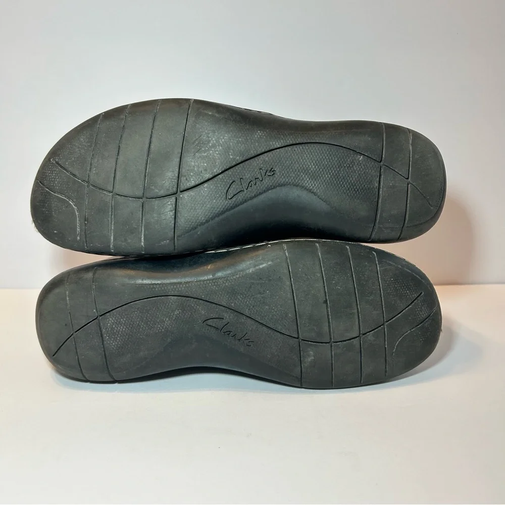 Clarks Womens Un Loop Brown Leather Loafers Slip On‎ Comfort Shoes Size 6